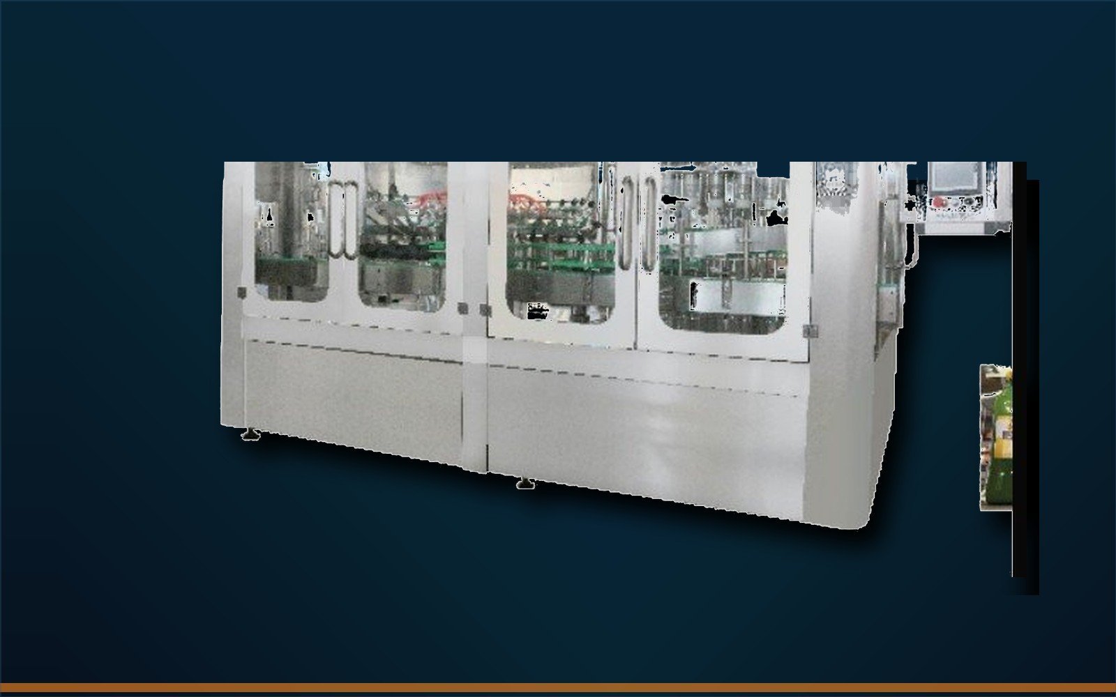 Glass bottle beverage filling line for container format comparison